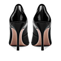 2019 High Heel Stiletto Women's Pumps Black Genuine Leather Shoes x19-c091C Ladies Women custom Dress Shoes Heels For Lady